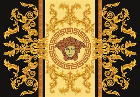 versace gold logo wallpaper|etsy Versace wallpaper.